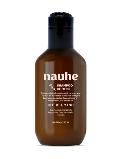 Shampoo fortalecedor de romero con extractos naturales - Nahue