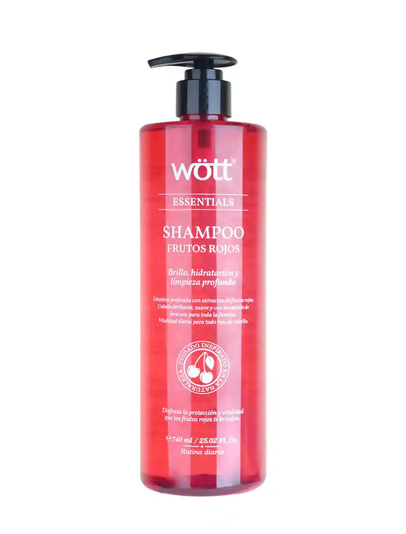 Shampoo Wött frutos rojos hidratante